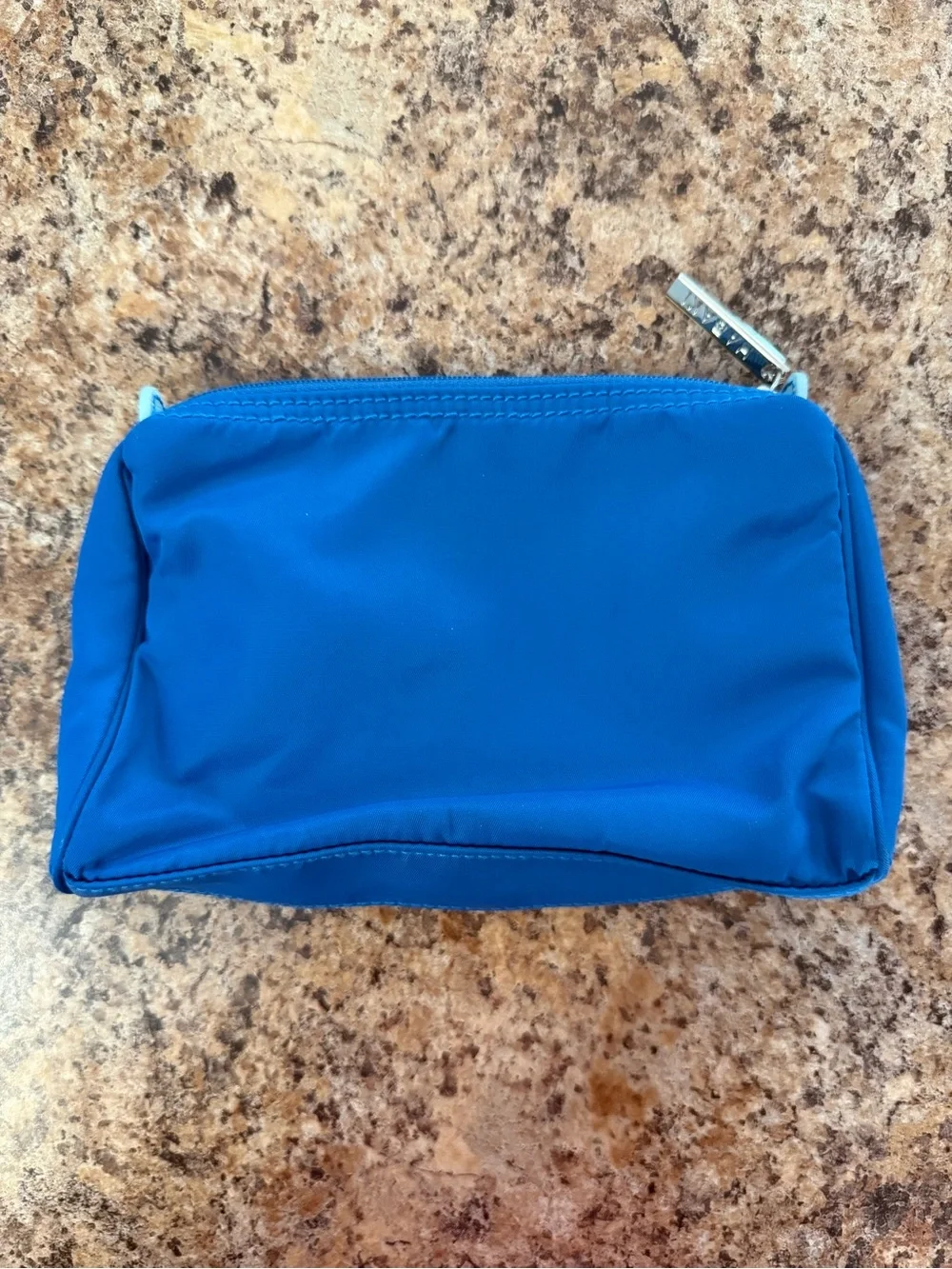 Hadaki Royal Blue Nylon Cosmetic Pouch Travel Toiletry Makeup Bag Minimalist